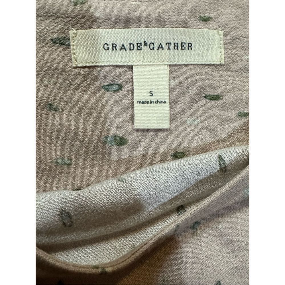 Grade & Gather tan watermark‎ blouse sz small minimalist casual - Picture 3 of 8